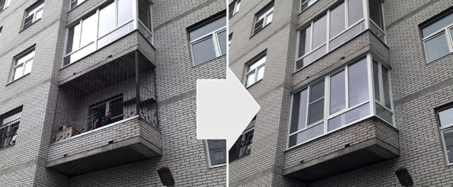 Остекление открытого балкона в Хотьково Хотьково