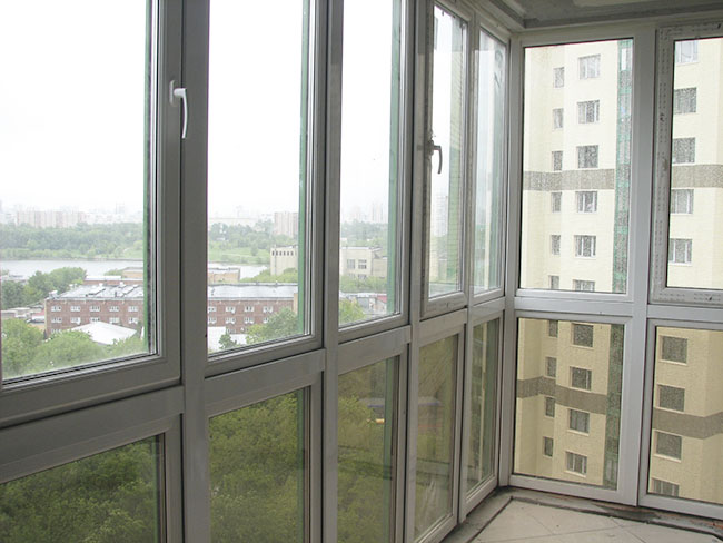 Остекление балкона в пол Хотьково